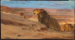 Oroszlánok a sivatagban alkotó: Henry Ossawa Tanner