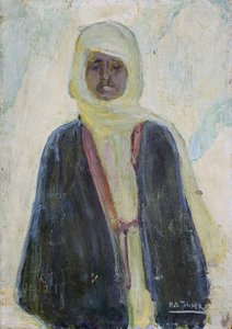 Marokkói férfi (olaj a panelen) alkotó: Henry Ossawa Tanner