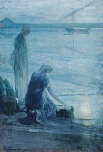 Mózes a bikavirágban, 1921. alkotó: Henry Ossawa Tanner