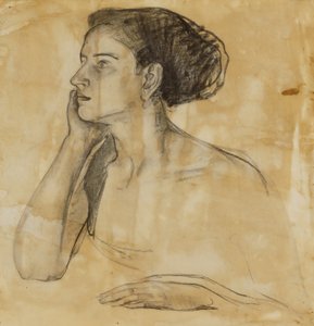 Tanulmány Mrs. Atherton Curtis portréjához alkotó: Henry Ossawa Tanner