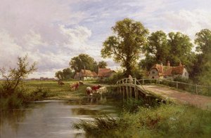 A Temzén, Marlow közelében (olaj, vászon)