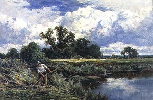 A Lea folyó, Broxbourne közelében, Hertfordshire-ben