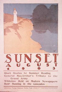 Borítóillusztráció a Sunset magazinhoz, 1903. augusztus (színes litó) alkotó: Henry Patrick Raleigh