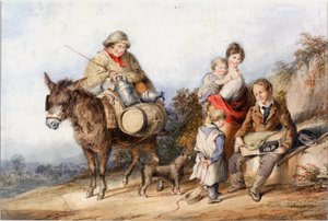 Tejfiú családi csoporttal, 1840 körül (akvarell és gouache)