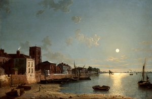 „Cheyne Walk in Chelsea, Moonlight”, 1850