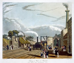 „Víz felvétele Parkside-ban”, Liverpool és Manchester Railway, 1833