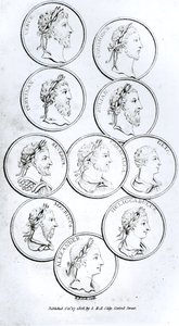 Római császárok portréi, Edward Gibbon "A Római Birodalom hanyatlásának és bukásának története" című művéből, I. kötet, 1808.