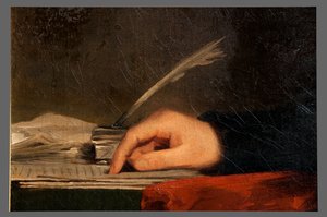 Alexander Hamilton portréjának részlete olaj, vászon alkotó: Henry Raeburn