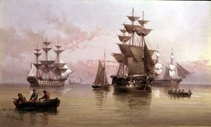 Esti hajózási jelenet alkotó: Henry Redmore