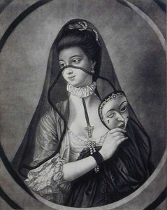 A leleplezett szép apáca, vésette: Carington Bowles (fl.1744-93) (litho) alkotó: Henry Robert (after) Morland