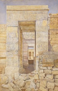 Keleti bejárat, Tiberius szobája, Ízisz temploma, Philae, 1905.