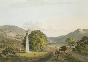 Az axumi obeliszk, Daniel Havell (1785-1826) metszete, 1809 (akvatinta)