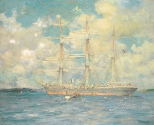 Egy francia barque a Falmouth-öbölben, 1902 alkotó: Henry Scott Tuke