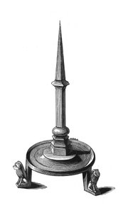 Bronz gyertyatartó, 13. század vége – 14. század eleje, 1843.