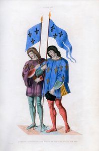 Heraldsok, akik bejelentik VI. Károly halálát fiának, 1500 körül, 1843. alkotó: Henry Shaw