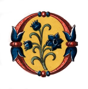Kezdő O betű, 15. század vége, 1843. alkotó: Henry Shaw