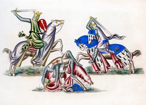 Lovagok harca, c1260, 1843. alkotó: Henry Shaw