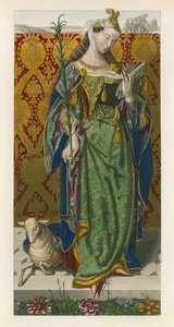 Szent Ágnes, 1520 körül, Lucas van Leyden képéből alkotó: Henry Shaw