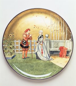 Az ember hatodik kora, Shakespeare Az ember hét kora című művének illusztrációja, Minton Art Pottery Studio töltőlapja, 1873 (kerámia)