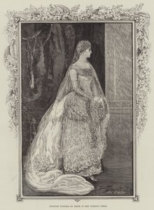 Viktória hesseni hercegnő esküvői ruhában alkotó: Henry Stephen Ludlow