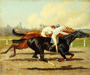 Galilea, Dobbins és Domino Fut a Futurity Stakes, Belmont Park alkotó: Henry Stull