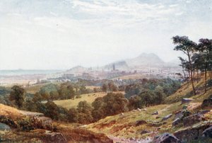 Edinburgh a "Rest and be Thankful" (színes litográfiából)