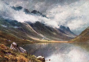 Loch Triochatan, Glencoe bejárata, Argyllshire (színes litográfia)