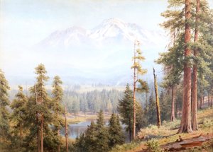Shasta - Hófelhők, Kalifornia, 1910 körül (akvarell) alkotó: Henry Sutton Palmer
