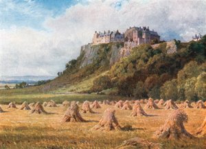 Stirling vár a király csomópontjából (színes litográfia)