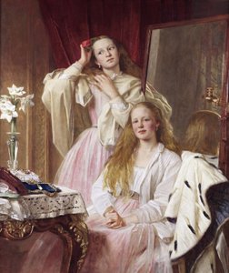 Emma és Federica Bankes of Soughton Hall, írta Henry Tanworth Wells