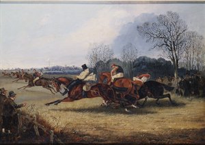 Incidens a wakefieldi akadályhajtásban alkotó: Henry Thomas Alken