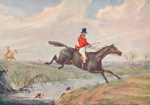 Fox Hunting: Leaping the Brook, 1906 alkotó: Henry Thomas Alken