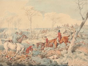 Rókavadászat: bozót felverése alkotó: Henry Thomas Alken