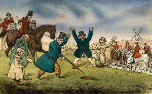 Az öreg Tom, a veterán nyúl és tapasztalatai, 1838 alkotó: Henry Thomas Alken