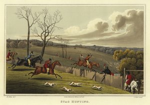 Szarvasvadászat (chromolitho) alkotó: Henry Thomas Alken