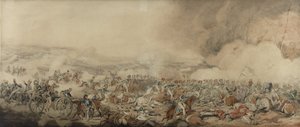 Waterloo-i csata, 1815. június 18. (ceruza és WC papíron) alkotó: Henry Thomas Alken