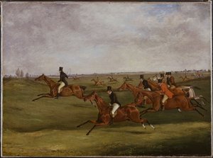 A Grand Leicestershire-i akadályverseny, 1829. március 12.: Going the Pace alkotó: Henry Thomas Alken
