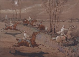 Nacton éjszakai lovasai: Hurrá! És rajta! A Biles Corner melletti nagy mező alkotó: Henry Thomas Alken