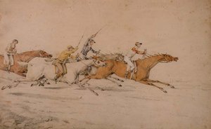 Az utolsó két másodperc (ceruza és akvarell) (85459-es pár) alkotó: Henry Thomas Alken