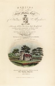 Címlap kalligrafikus címmel és angol Tudor matricával alkotó: Henry Thomas Alken