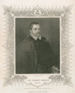 Sir Thomas Bodley (1545-1613) portréja (metszet)