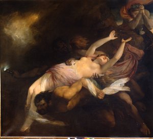Orphee-ban elrabolt Eurydice, Henry Thomson (1773-1843), olajfestmény. alkotó: Henry Thomson