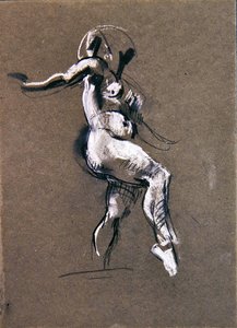 Álló női akt, 1900 körül (kréta papíron) (a 367144-es versen)