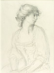Félhosszú tanulmány egy ülő lányról alkotó: Henry Tonks