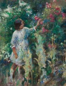 A kertben, 1900 körül alkotó: Henry Tonks