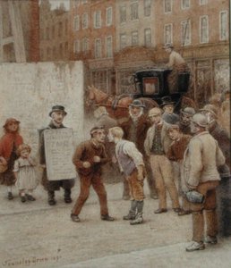 A Disagreement (akvarell, papír)