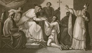 John beadványa, Delatre metszete, illusztráció David Hume 