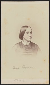 Carte-de-visite portré Mrs. Bowen, 1866.