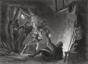 Desmond grófjának halála, Thomas Wright „Írország története” című művéből, 1854 körül megjelent