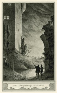 John Webster: Malfi hercegnője: A bíboros ablaka (litho)